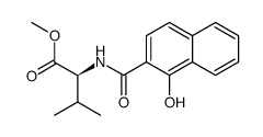 (S)-2-[(1-hydroxy-naphthalene-2-carbonyl)-amino]-3-methyl-butyric acid methyl ester Structure