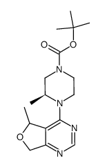 (3S)-tert-butyl 3-methyl-4-(5-methyl-5,7-dihydrofuro[3,4-d]pyrimidin-4-yl)piperazine-1-carboxylate结构式