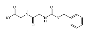 N-(N-benzylsulfanylcarbonyl-glycyl)-glycine Structure