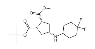 methyl (2S,4S)-1-BOC-4-[(4,4-difluorocyclohexyl)amino]pyrrolidine-2-carboxylate Structure