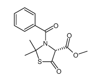 (R)-3-Benzoyl-2,2-dimethyl-5-oxo-thiazolidine-4-carboxylic acid methyl ester结构式