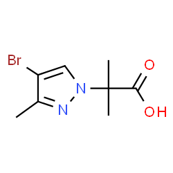 2-(4-Bromo-3-methyl-1H-pyrazol-1-yl)-2-methylpropanoic acid结构式