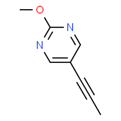 Pyrimidine, 2-methoxy-5-(1-propynyl)- (9CI)结构式