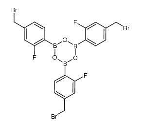 2,4,6-tris(4-(bromomethyl)-2-fluorophenyl)-1,3,5,2,4,6-trioxatriborinane Structure