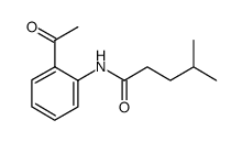 N-(2-乙酰苯基)-4-甲基戊酰胺结构式