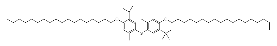 1-tert-butyl-5-(5-tert-butyl-2-methyl-4-octadecoxyphenyl)sulfanyl-4-methyl-2-octadecoxybenzene Structure