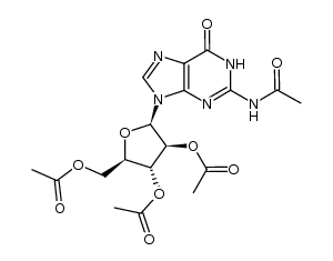 N22',3',5'-O-tetraacetyl-9-β-D-arabinofuranosylguanine Structure