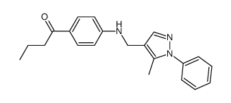 1-{4-[(5-Methyl-1-phenyl-1H-pyrazol-4-ylmethyl)amino]phenyl}butan-1-one Structure
