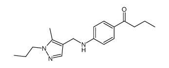 1-{4-[((5-methyl-1-propyl-1H-pyrazol-4-yl)methyl)amino]phenyl}butan-1-one结构式