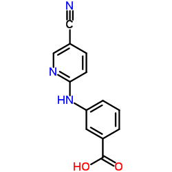 3-[(5-Cyano-2-pyridinyl)amino]benzoic acid结构式