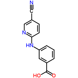 3-[(5-Cyano-2-pyridinyl)amino]benzoic acid Structure