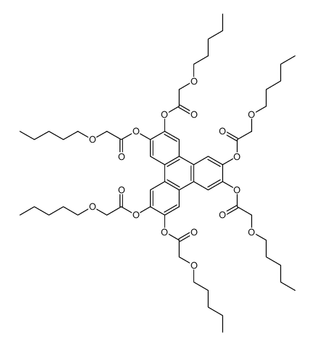 Pentyloxy-acetic acid 3,6,7,10,11-pentakis-(2-pentyloxy-acetoxy)-triphenylen-2-yl ester Structure