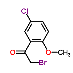 2-Bromo-1-(5-chloro-2-methoxyphenyl)ethanone Structure