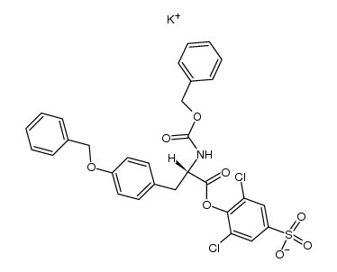 N-benzyloxycarbonyl-O-benzyltyrosine 2,6-dichloro-4-sulfenyl ester potassium salt Structure