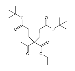 1,5-di-tert-butyl 3-ethyl 3-acetylpentane-1,3,5-tricarboxylate Structure