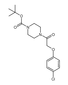 tert-butyl 4-(2-(4-chlorophenoxy)acetyl)piperazine-1-carboxylate structure