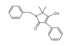 1-benzyl-4-hydroxy-5,5-dimethyl-3-phenyl-1H-pyrrol-2(5H)-one Structure