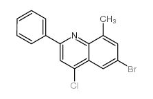 6-Bromo-4-chloro-8-methyl-2-phenylquinoline结构式