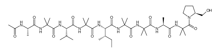 Ac-Ala-Aib-Val-Aib-Ile-Aib-Aib-Ala-Aib-prolinol Structure