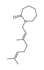 1-geranylazacycloheptan-2-one结构式