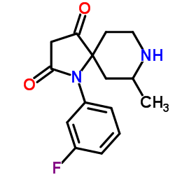 1-(3-Fluorophenyl)-7-methyl-1,8-diazaspiro[4.5]decane-2,4-dione Structure