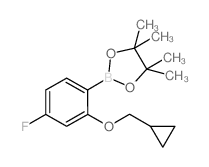 2-Cyclopropylmethoxy-4-fluorophenylboronic acid pinacol ester structure