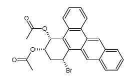 (1R,3S,4R)-1-bromo-1,2,3,4-tetrahydrobenzo[f]tetraphene-3,4-diyl diacetate Structure