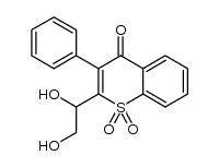 2-(1,2-dihydroxyethyl)-3-phenyl-4H-thiochromen-4-one 1,1-dioxide结构式