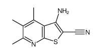 3-amino-4,5,6-trimethylthieno[2,3-b]pyridine-2-carbonitrile结构式