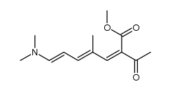 3-carbomethoxy-5-methyl-8-dimethylaminoocta-3,5,7-trien-2-one结构式