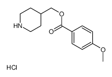 4-piperidylmethyl 4-methoxybenzoate hydrochloride Structure