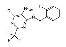 6-chloro-9-[(2-fluorophenyl)methyl]-2-(trifluoromethyl)purine Structure