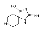 2-amino-1,3,8-triazaspiro[4.5]dec-1-en-4-one结构式