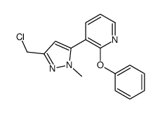 3-[5-(chloromethyl)-2-methylpyrazol-3-yl]-2-phenoxypyridine结构式