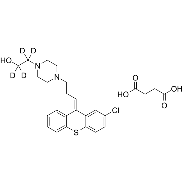 Zuclopenthixol-d4 succinate salt Structure