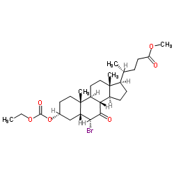 (3α,5β,6α)-6-Bromo-3-[(ethoxycarbonyl)oxy]-7-oxo-cholan-24-oic Acid Methyl Ester结构式