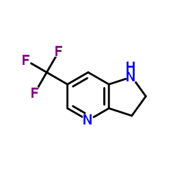 1H-Pyrrolo[3,2-b]pyridine, 2,3-dihydro-6-(trifluoromethyl)-结构式