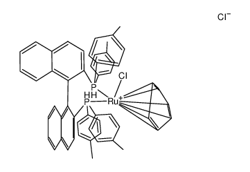{RuCl(C6H6)((S)-2,2'-bis(di-p-tolylphosphino)-1,1'-binaphthyl)}Cl结构式