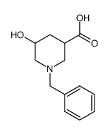 1-benzyl-5-hydroxypiperidine-3-carboxylic acid Structure