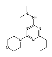 1,1-dimethyl-2-(4-morpholin-4-yl-6-propyl-1,3,5-triazin-2-yl)hydrazine结构式