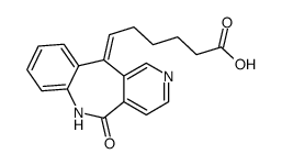 (6E)-6-(5-oxo-6H-pyrido[4,3-c][1]benzazepin-11-ylidene)hexanoic acid结构式