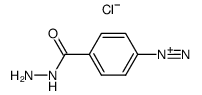 4-(hydrazinecarbonyl)benzenediazonium chloride结构式