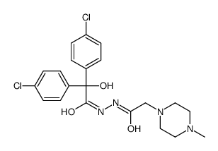 2,2-bis(4-chlorophenyl)-2-hydroxy-N'-[2-(4-methylpiperazin-1-yl)acetyl]acetohydrazide结构式