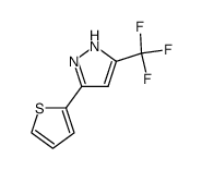 5-(thiophen-2-yl)-3-(trifluoromethyl)-1H-pyrazole structure