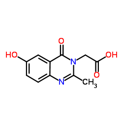 (6-Hydroxy-2-methyl-4-oxo-3(4H)-quinazolinyl)acetic acid Structure