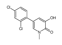 5-(2,4-dichloro-phenyl)-3-hydroxy-1-methyl-1H-pyridin-2-one结构式