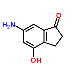 6-Amino-4-hydroxy-1-indanone结构式