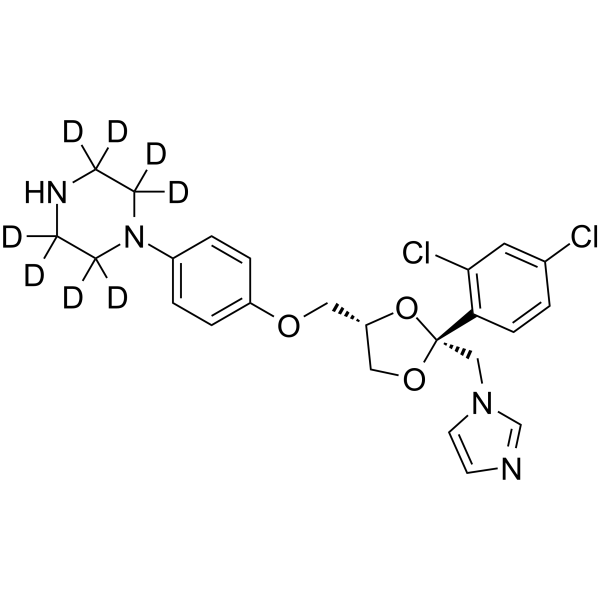 Deacetyl Ketoconazole-d8结构式