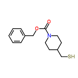 Benzyl 4-(sulfanylmethyl)-1-piperidinecarboxylate Structure