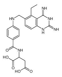 2-[[4-[(2,4-diamino-5-ethylquinazolin-6-yl)methylamino]benzoyl]amino]butanedioic acid Structure